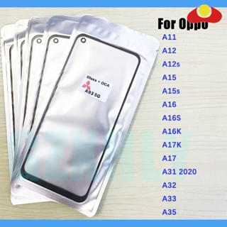 กระจกหน้าจอสัมผัส LCD พร้อมกาว OCA สําหรับ Oppo A11 A12s A15s A16s A17K A31 2020 A33 A35 A17