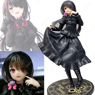 โมเดล Date A Live Tokisaki Kurumi (casual Clothes Ver.) 19cm Size Lolita Black Dress Nightmare S-Class Spirit Light Novel Figure PVC Packed in Box Model