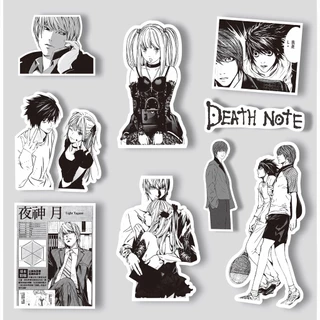 64Pcs/Set ❉ Death Note . Classical Black & White Series 02 Stickers ❉ DIY Fashion Decals Doodle Stickers
