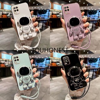 เคส Oppo A54 เคส Oppo A74 เคส Oppo A95 Case Oppo F19 Pro Case Oppo A93 Case Oppo A94 Case Oppo F19S Case Oppo Reno 5F Case Oppo Reno5 Lite Case Fashion Silicone Cute Cool Anime Astronaut Stand Phone Cover Cassing Case With Rope TG โทรศัพท์มือถือ ซิลิโคน