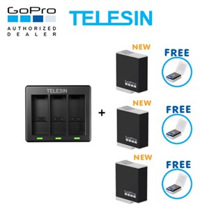 GoPro 11 / 10 / 9 Telesin Charger + Enduro Battery x 3 [ใหม่] ของแท้ ประกันศูนย์ 1 ปี แท่นชาร์จ ที่ชาร์จ + แบ...