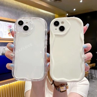 เคสโทรศัพท์มือถือ ซิลิโคนนิ่ม ใส กันกระแทก กันรอยกล้อง ลายคลื่น สําหรับ IPhone 11 12 13 14 Pro MAX Mini 6 S 7 8 Plus 11Pro X XR XS MAX SE 2020 14Plus 7+ 8+