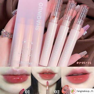 ลิปหมีกลอส ลิปหมี Lip Glaze Shakino Bear ลิปสติก แบบเซ็ต 3สี/เซ็ต Lip Glaze Mirror Water Light Doodle Lip ชุดความงามเครื่องสำอาง