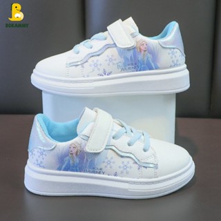 Qqs559 รองเท้ากีฬาเด็กชายและเด็กหญิง หนังนุ่ม พื้นรองเท้าระบ…