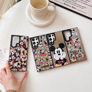 Casetify เคสโทรศัพท์มือถือ อะคริลิค กันกระแทก ลายการ์ตูนดิสนีย์ มิกกี้เมาส์ พร้อมกระจก สําหรับ Samsung S23 Ultra S23+ Galaxy S22 Ultra Ins