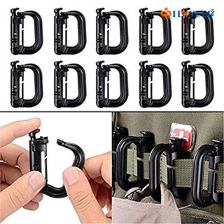 Quickdraw D Ring Clip Carabiner / คุณภาพสูง กลางแจ้ง กระเป๋าเป้สะพายหลัง พวงกุญแจหัวเข็มขัด / ยุทธวิธี แขวน ตะขอยึด