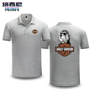 Harley motorcycle club custom short sleeve IRON883/1200 STREET750 DYNA Fat bob 114 FORTY-EIGHT street bob BREAKOUT LOW RIDER ROAD KING GLIDE SOFTAIL STANDARD outdoor riding POLO shirt