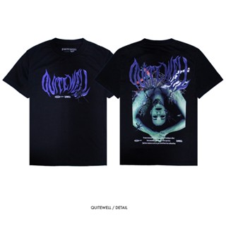 QWT209 SPIDERS BLACK เสื้อยืดแขนสั้นสีดำ QUITEWELL