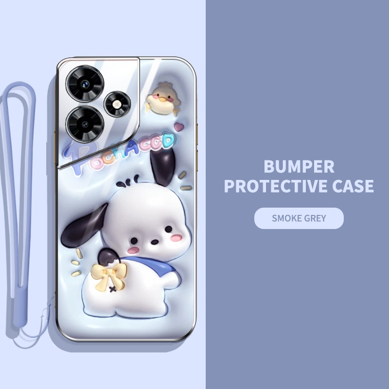เคสโทรศัพท์มือถือ ลายสัตว์น่ารัก และพืช 3D สําหรับ infinix Smart 8 X6525 Hot 30 Play Hot 30i Tecno Spark Go 2024 Spark 20 POP 8 X6831 X669