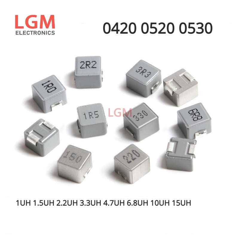 50 ชิ้น SMD Molding Power Inductors 0420 0520 0530 1UH 1.5UH 2.2UH 3.3UH 4.7UH 6.8UH 10UH 15UH Induc