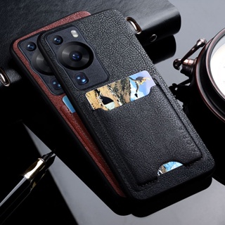 เคสโทรศัพท์มือถือหนัง Pu พร้อมช่องใส่บัตร หรูหรา สําหรับ Huawei P60 P50 P40 Pro Lite P60 Pro