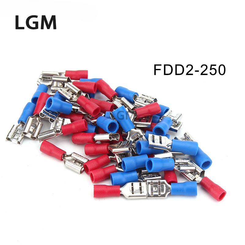 ขั้วต่อสายไฟ FDD2-250 FDD ตัวเมีย สําหรับสายเคเบิลเชื่อมต่อ 1.5-2.5 มม.2 50 ชิ้น