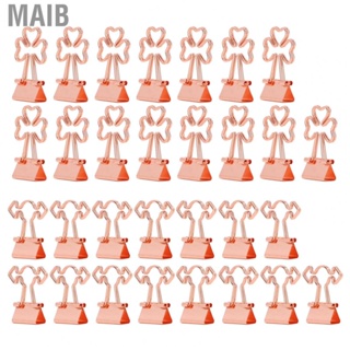 Maib Small Binder Clips  Surface Plated Lovely Handle Paper Clamps 30Pcs  for School