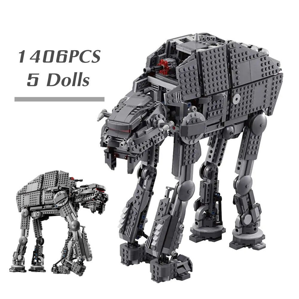 FIT 75189 Disney Stars Walker Space Wars Heavy Assault Walker AT-M6 Figures Model Building Block Bri