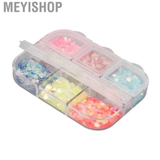 Meyishop Nail Art Sequins  Female Glitter Nail Sequins Style B Attachable Shinny Holographic Iridescent  for Party