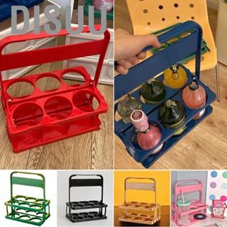 Disuu Portable Beer Bottle Rack Pure Color Foldable  Storage Rack Picnic Beer Handle