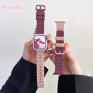 สายนาฬิกาข้อมือ ซิลิโคน พร้อมเคสป้องกัน สําหรับ smartwatch series 8 7 6 5 SE 4 iwatch 45 44 42 41 40 38 มม.