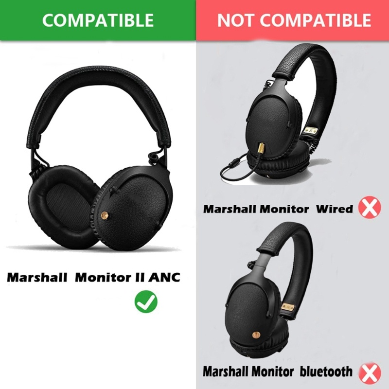 ฟองน้ําครอบหูฟัง แบบหนัง ลายดาว สําหรับ Marshall MONITOR II ANC