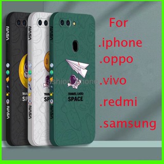 เคส oppo a5s เคสออปโป้ a12 เคสโทรศัพท์มือถือ ซิลิโคน พิมพ์ลายนักบินอวกาศ มีลายด้านข้าง สําหรับ oppo a5s a12 a7 f9