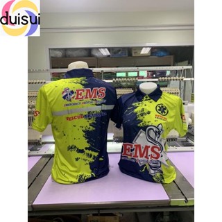 Duishui เสื้อโปโลกู้ชีพกู้ภัยพิมพ์ลาย