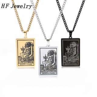 [HF Jewelry] สร้อยคอ สเตนเลส 316 จี้ไพ่ทาโรต์ สไตล์ฮิปฮอป สําหรับผู้ชาย และผู้หญิง 22 ชิ้น