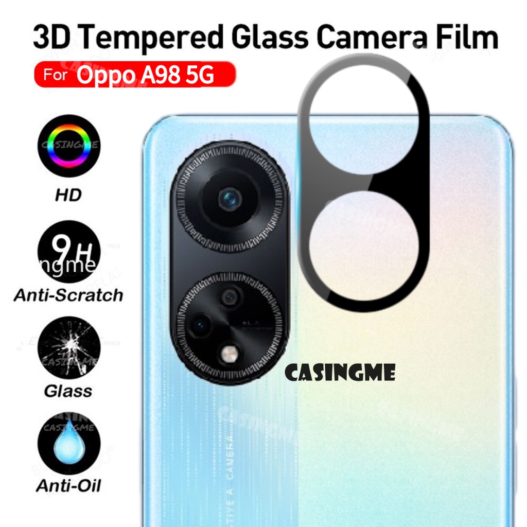 ฟิล์มกระจกนิรภัยกันรอยเลนส์กล้อง 3D สําหรับ Oppo A98 5G 2023 Oppo A98 5G A78 A57 OppoA98 A 98 78 5G 4G