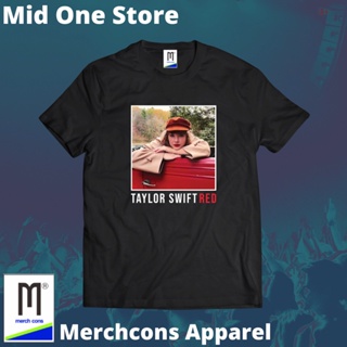  เสื้อยืด oversize T-shirt Mod2221/kaos BAND TAYLOR SWIFT RED TAG MERCHCONS SIZE Outside/KAOS Music DISTRO S-5XLsize: S-