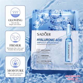 SADOER Hyaluronic Acid Mask Ampmental Liquid Hydration Moisturizing กระชับซ่อมแซมผิวหน้า Essence Mask [Realbeauty]