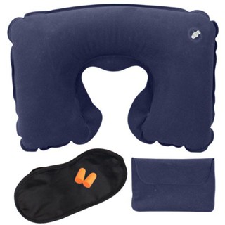 หมอนรองคอ หมอนเป่าลม ชุดเดินทาง ซื้อ 1 ได้ถึง 3 เบา (Travel pillow set)