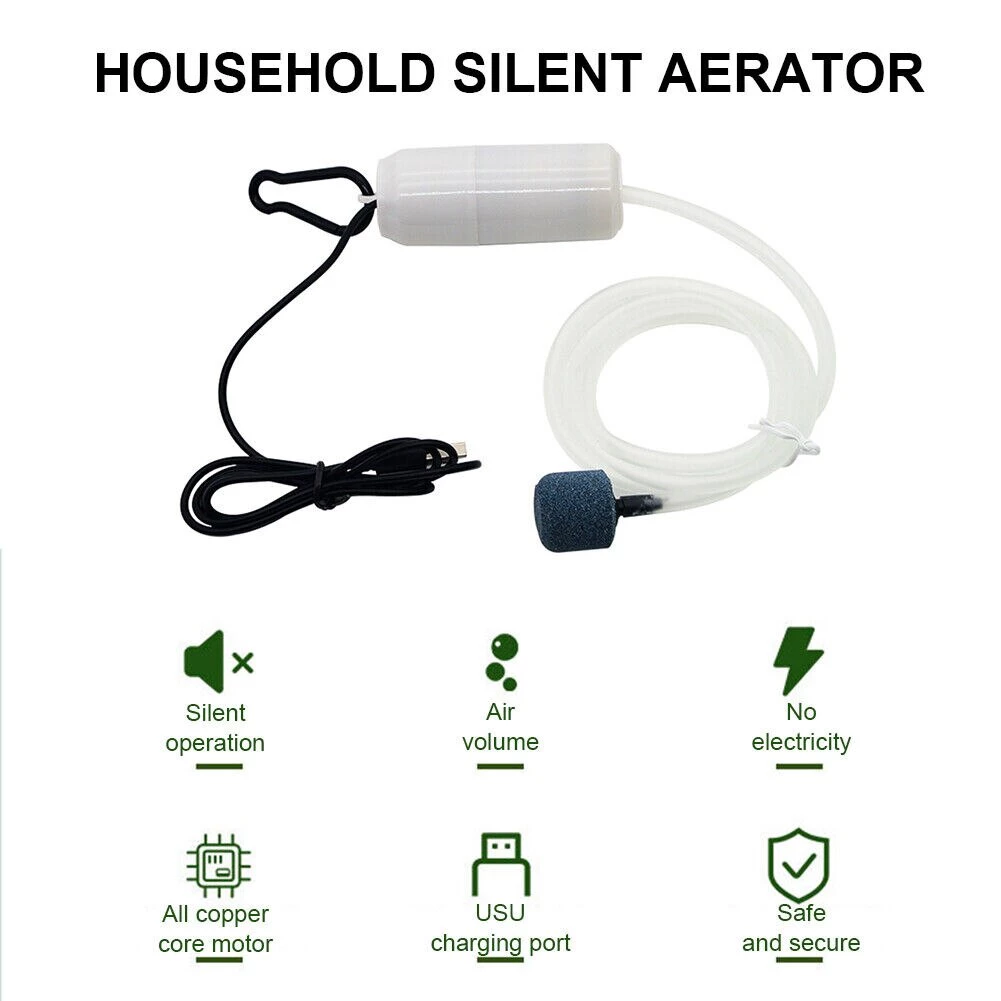 🇹🇭 ถูกสุด💯🥇 เงียบ Oxygenator ขนาดเล็กออกซิเจนปั๊ม Mini USB ปั๊มออกซิเจนตู้ปลาชาร์จตกปลาออกซิเจนเครื่อง Fish Farming thumbnail 6