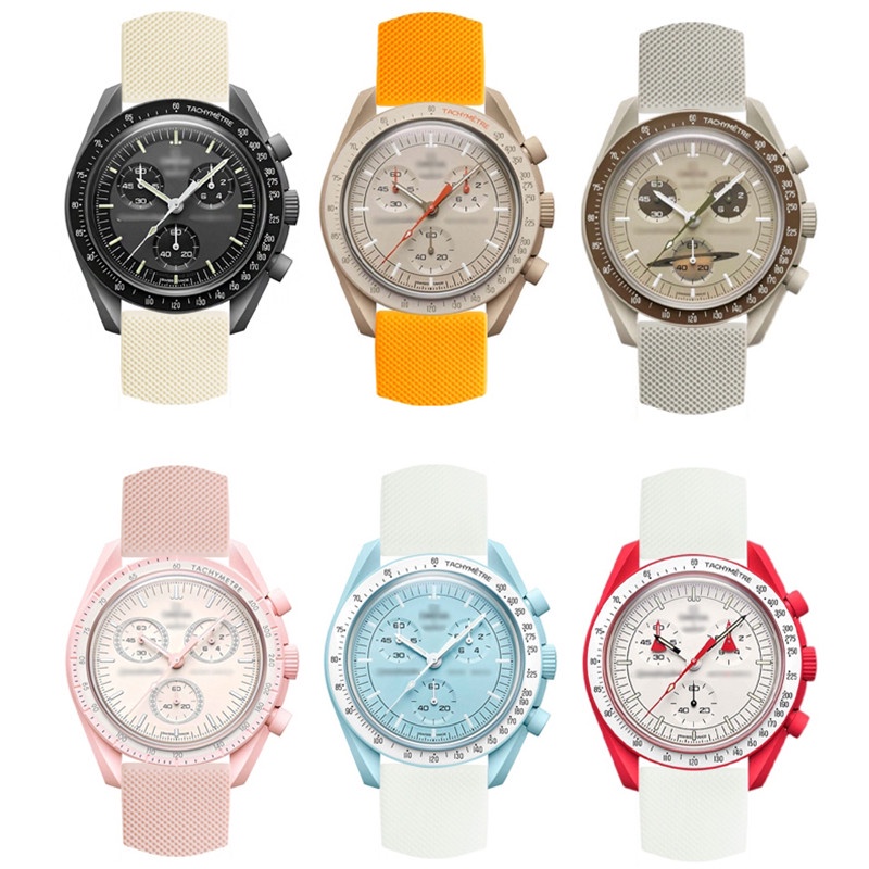 สายนาฬิกาข้อมือซิลิโคน กันน้ํา สีสันสดใส 20 มม. สําหรับ Garmin And MoonSwatch ผู้ชาย และผู้หญิง