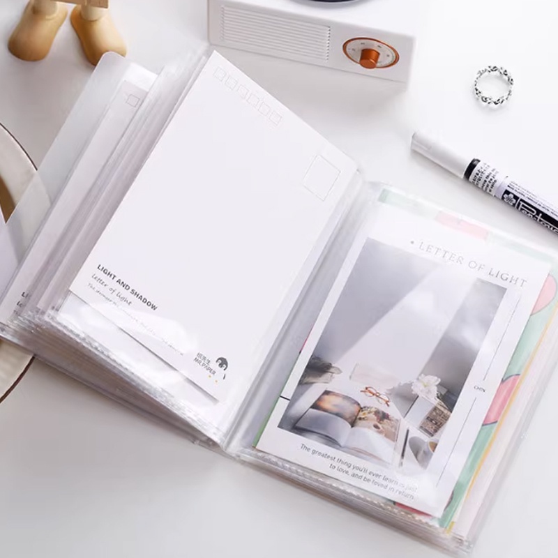 40 แผ่น อัลบั้มรูปภาพ โปสการ์ด รูปภาพ A6 กันน้ํา จุของได้เยอะ สีโปร่งใส - รูปที่ 5