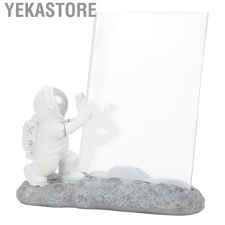 Yekastore Astronaut Ornament  Resin Desktop Decoration Exquisite Details with Photo Frame for Office
