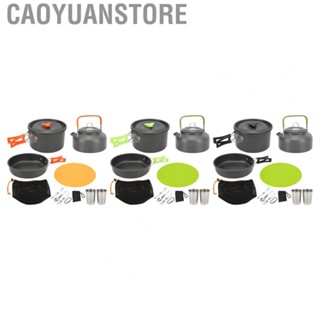 Caoyuanstore Outdoor Cookware Kit Camping Cookware Set Non Stick Folding    for Hiking