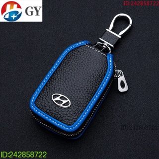 พร้อมส่ง เคสกุญแจรีโมตรถยนต์ หนังวัวแท้ สําหรับ Hyundai Santafe Verna i30 ix35 ix25