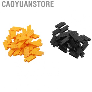 Caoyuanstore 60Pcs  Car Roadblocks Plastic Yellow Black Lightweight Drift