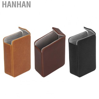 Hanhan PU Leather  Box  Storage Box Portable for Travel for Men