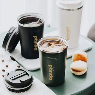 PANDA แก้วเก็บความเย็น เก็บความร้อน พร้อมฝา ขนาด 510 มล แก้วกาแฟพกพา Americano Cup สแตนเลส กระติกน้ำ อุณหภูมิ
