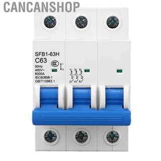 Cancanshop AC 400V Circuit Breaker MCB 3P Protection Switch 6kA Breaking  For Home Safety