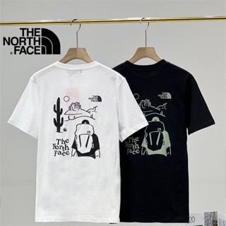 เสื้อยืดแขนสั้น คอกลม ผ้าฝ้าย 100% พิมพ์ลาย The North Face สําหรับผู้ชาย และผู้หญิง