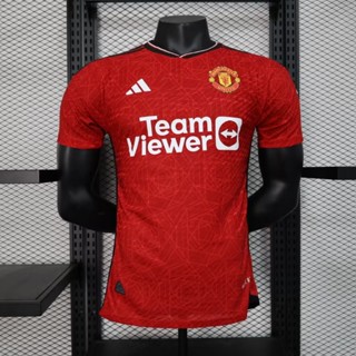 เสื้อกีฬาแขนสั้น ลายทีมฟุตบอล Manchester United Player: 23-24 แห้งเร็ว ไซซ์ S-XXL สําหรับผู้ชาย AAA