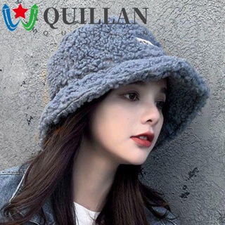 Quillan หมวกผ้าขนแกะ หมวกชาวประมง จับคู่หวาน กลางแจ้ง ที่ไม่ซ้ํากัน อารมณ์ย้อนยุค สไตล์เกาหลี หมวก