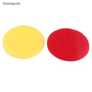 Flashquick แผ่นแว็กซ์ฟองน้ํา เส้นผ่าศูนย์กลาง 12 ซม. สําหรับรถยนต์ 2 ชิ้น