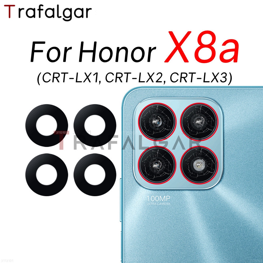 เลนส์กระจกด้านหลัง แบบเปลี่ยน พร้อมสติกเกอร์กาว สําหรับ Honor X8A CRT-LX1 CRT-LX2 CRT-LX3