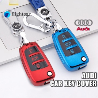 Flightcar เคสกุญแจรีโมตรถยนต์ TPU สําหรับ Audi A6 A7 A8 E-tron Q5 Q8 C8 D5