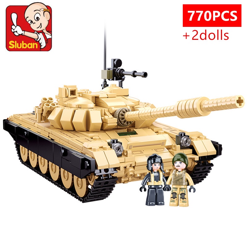 Sluban M38-B1011 ของเล่นประกอบโมเดลรถถังหลัก T-72B3 พร้อมรายละเอียด 770