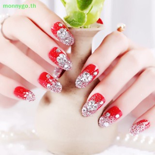 Monnygo เล็บปลอม อะคริลิค ยูวีเจล ทรงกลม สีแดง สไตล์ฝรั่งเศส สําหรับตกแต่งเล็บ 24 ชิ้น
   Th