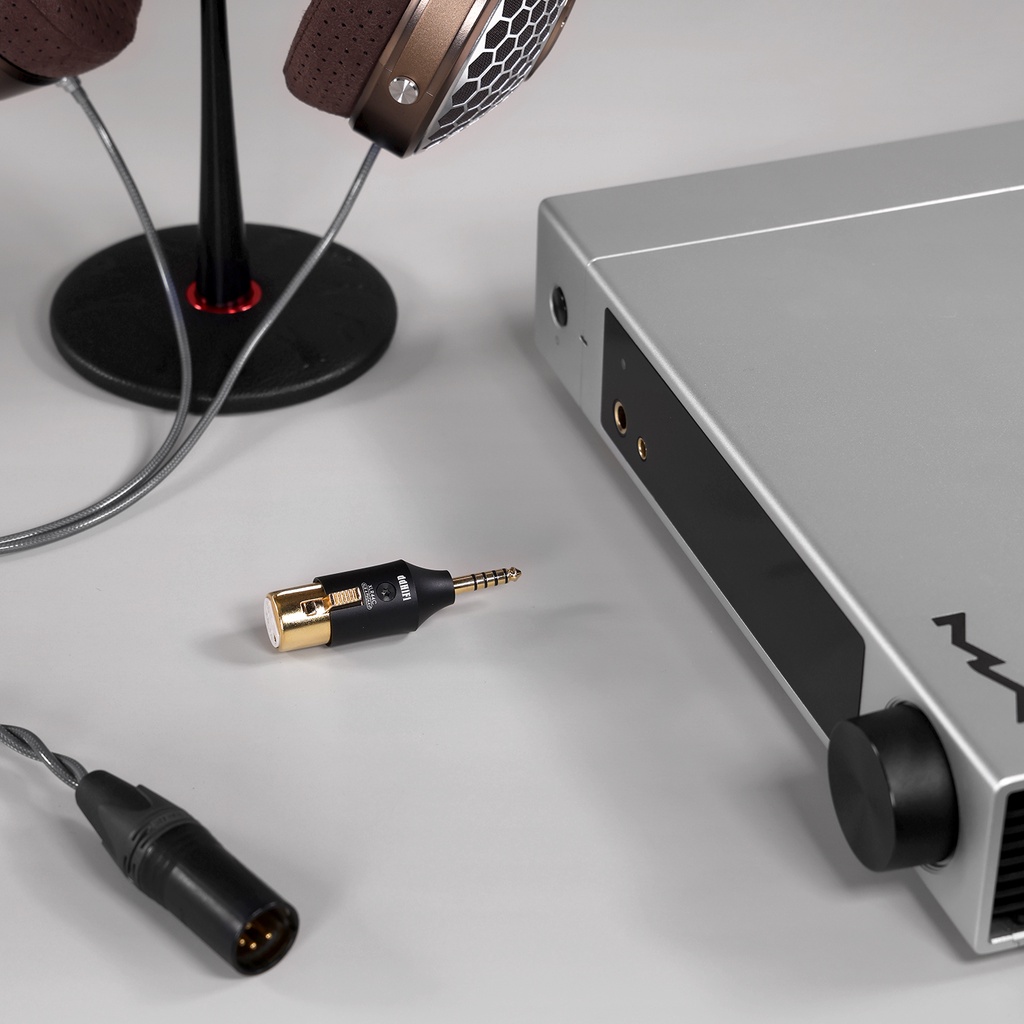 Dd ddHiFi XLR44C Balanced XLR 4Pin ถึง 4.4 มม.อะแดปเตอร์ Adapt สายหูฟัง XLR 4Pin แบบดั้งเดิมเพื่อ 4.4 มม. อุปกรณ์ลดความเข้ม