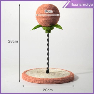 [Flourishroly5] แผ่นข่วนเล็บแมว พร้อมลูกบอลป่านศรนารายณ์ ของเล่นสําหรับแมว