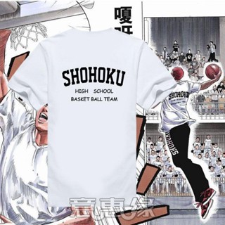 การออกแบบเดิมใหม่S Lam Dunkเสื้อยืดฤดูร้อนอะนิเมะslamdunk Sakuragi hanamichi Rukawa Kaedeคอสเพลย์เสื้อยืดผู้ชายหลวมแขนสั้นประเดิม